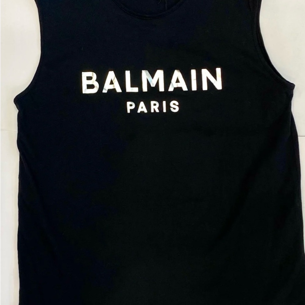 Balmain Black Sleeveless Top